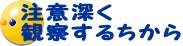 注意深く 観察するちから